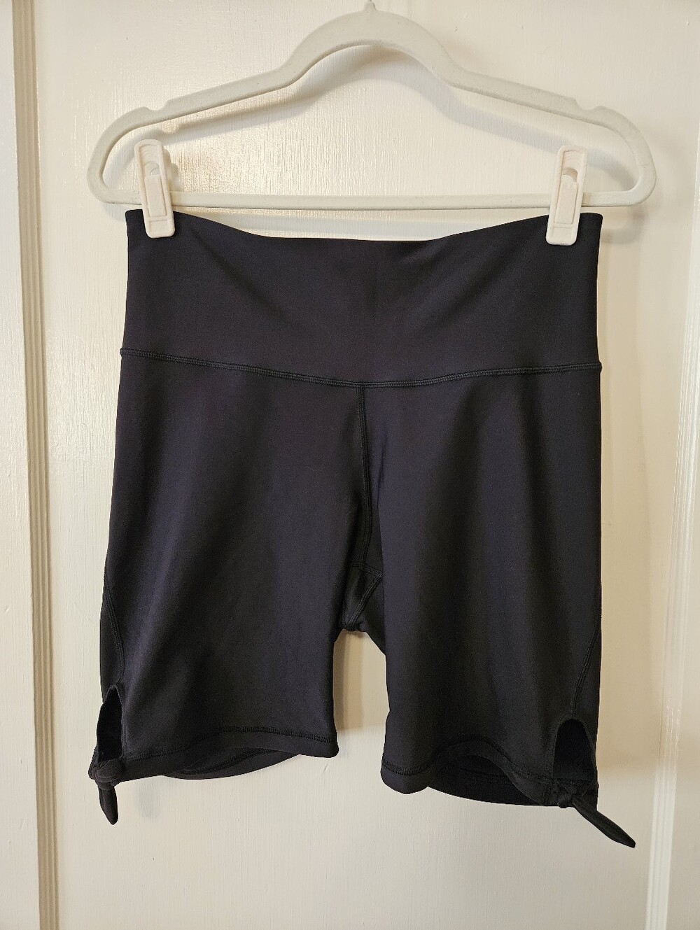 Old Navy Black High-Rise Bike Shorts with Side Ties